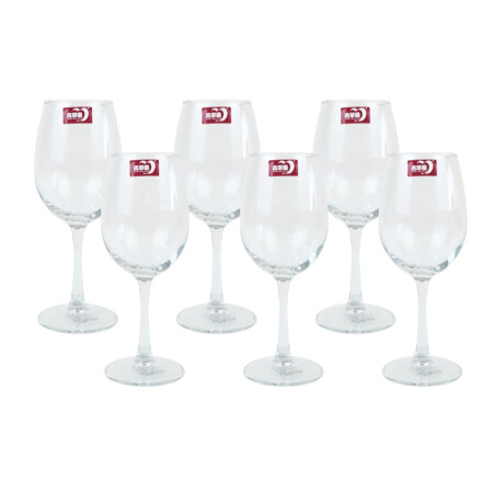 Set de 6 copas de vidrio 350ml Set de 6 copas de vidrio 350ml