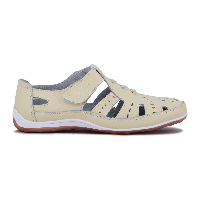 Wonder Guillermina Casual C/velcro Calada S/baja - Beige Beige