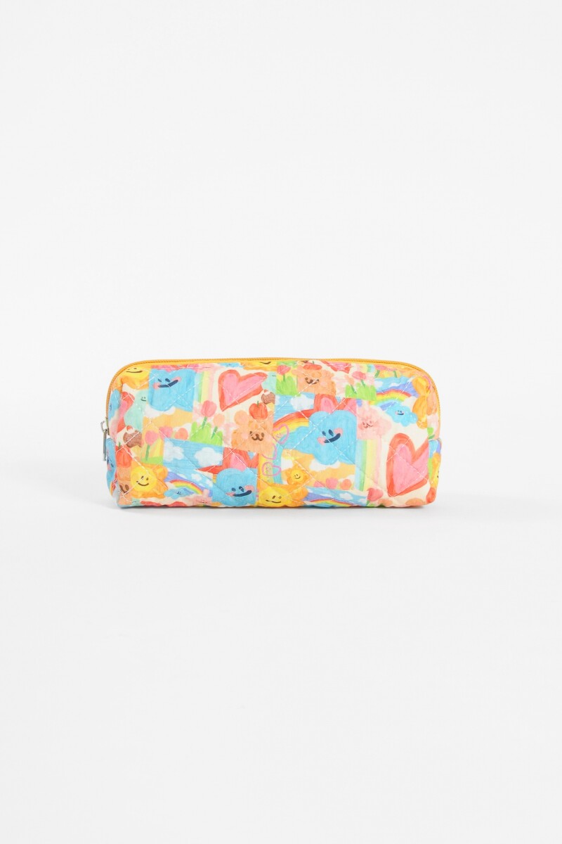 Estuche estampado rectangular multicolor