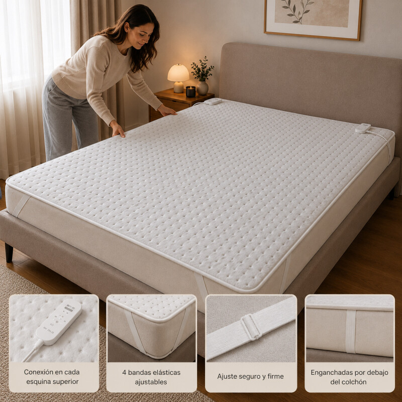 Calienta Cama Enxuta Smart Polyester 2 plazas con conexión Separables Calienta Cama Enxuta Smart Polyester 2 Plazas Con Conexión Separables