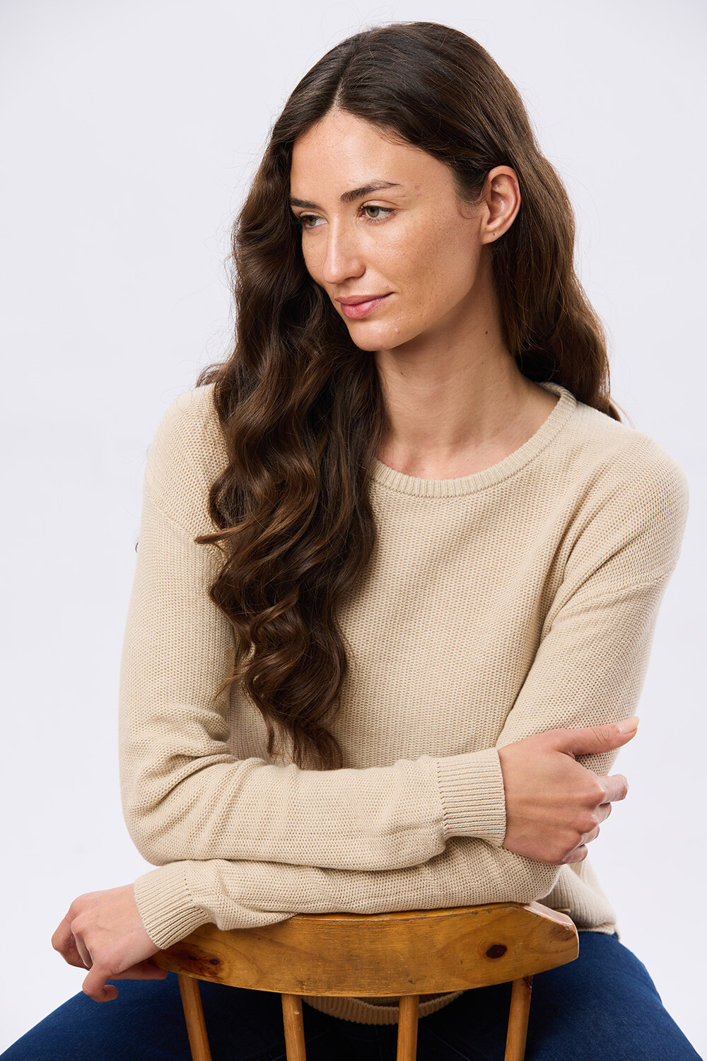 BUZO LISO TEJIDO Beige