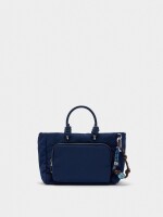 Bolso Tote De Nylon Con Colgante S azul-marino