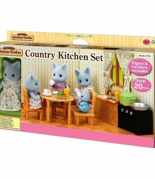 COUNTRY KITCHEN SET (WITH CAT MOTHER) Único