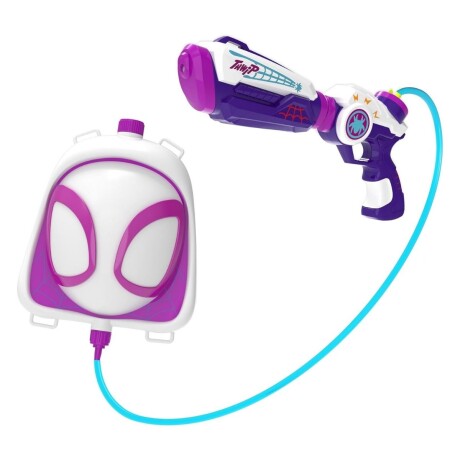 Pistola De Agua Marvel Spider-Gwen Con Mochila Recargable LILA