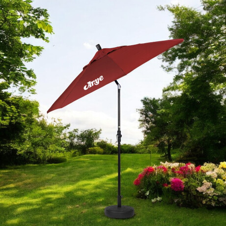 Sombrilla de jardín Arye 2.7m con Base y Manivela Bordo