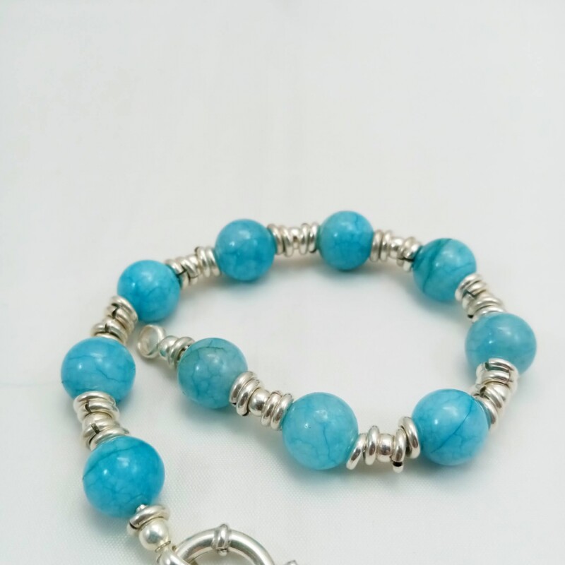 Pulsera Plata 925 y piedras Turquesa