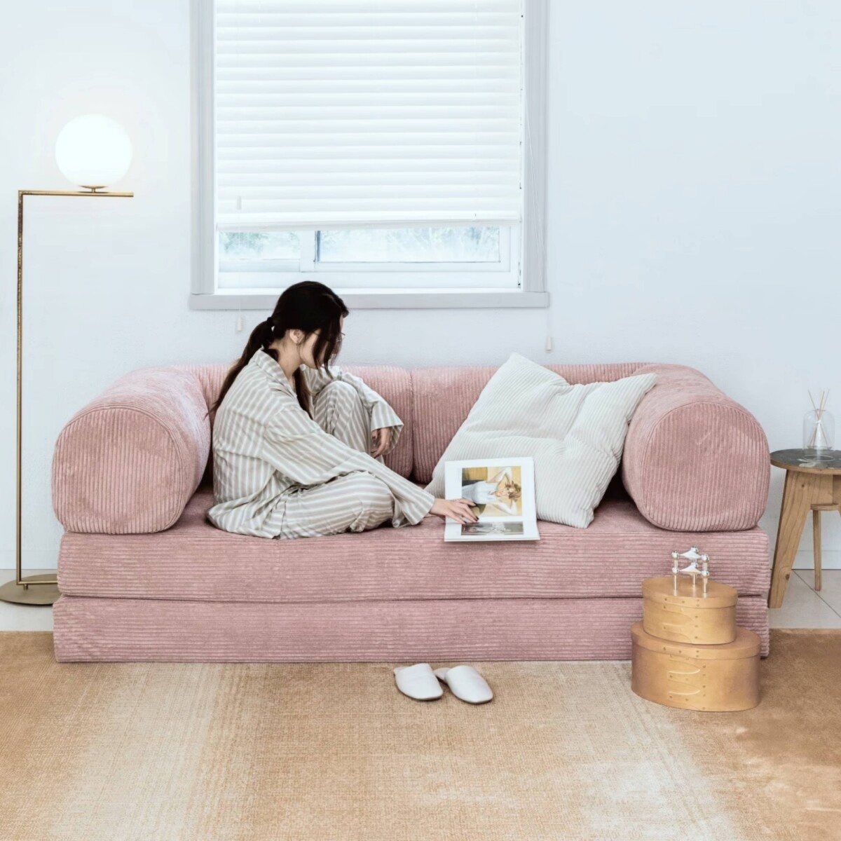 Sillón Cama 2 Cuerpos CloudNest - Rosa 