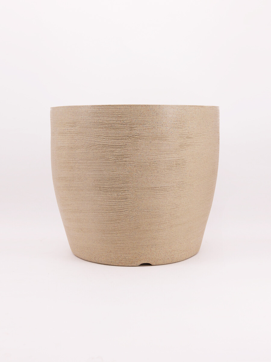 MACETERO REDONDO ARENA - BEIGE 