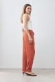 Pantalón de lyocell lacre