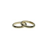 Par de alianzas clásicas de oro amarillo 18k de 3.5mm y triple altura bombé Par de alianzas clásicas de oro amarillo 18k de 3.5mm y triple altura bombé