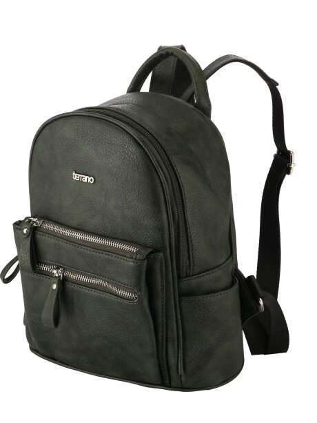 Mochila Doble Cierre Verde