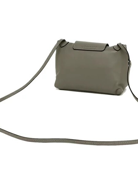 Longchamp -Mini bolso cruzado de cuero, Le pliage Xtra Gris