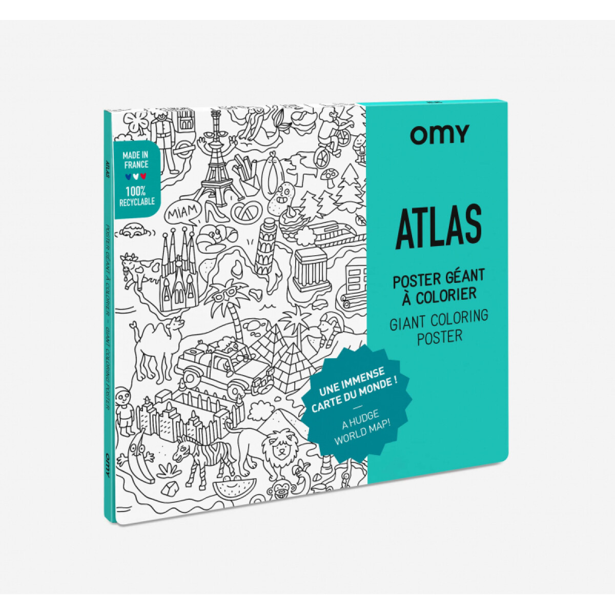 Póster gigante para colorear - Atlas 