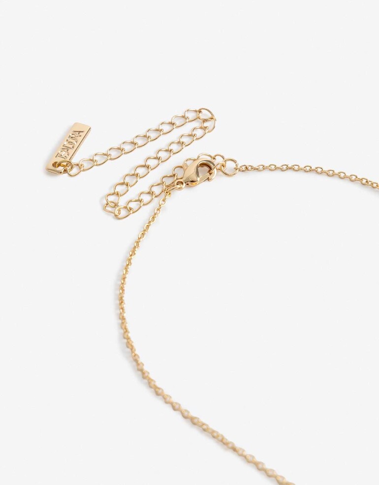 Cadena Corta con Dije Cubic zirconia Collar Corazón Cubic Zirconia - Dorado