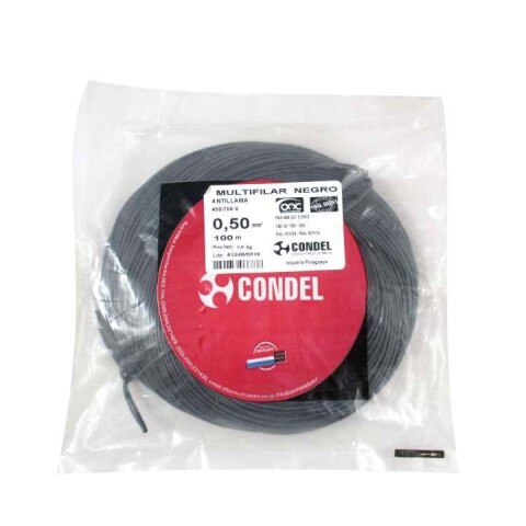 CABLE MULTIFILAR 0,50MM2 NEGRO CONDEL CABLE MULTIFILAR 0,50MM2 NEGRO CONDEL