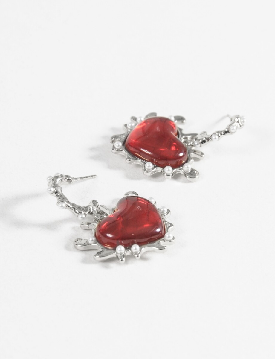 Aros dije cora perlas - plateado 