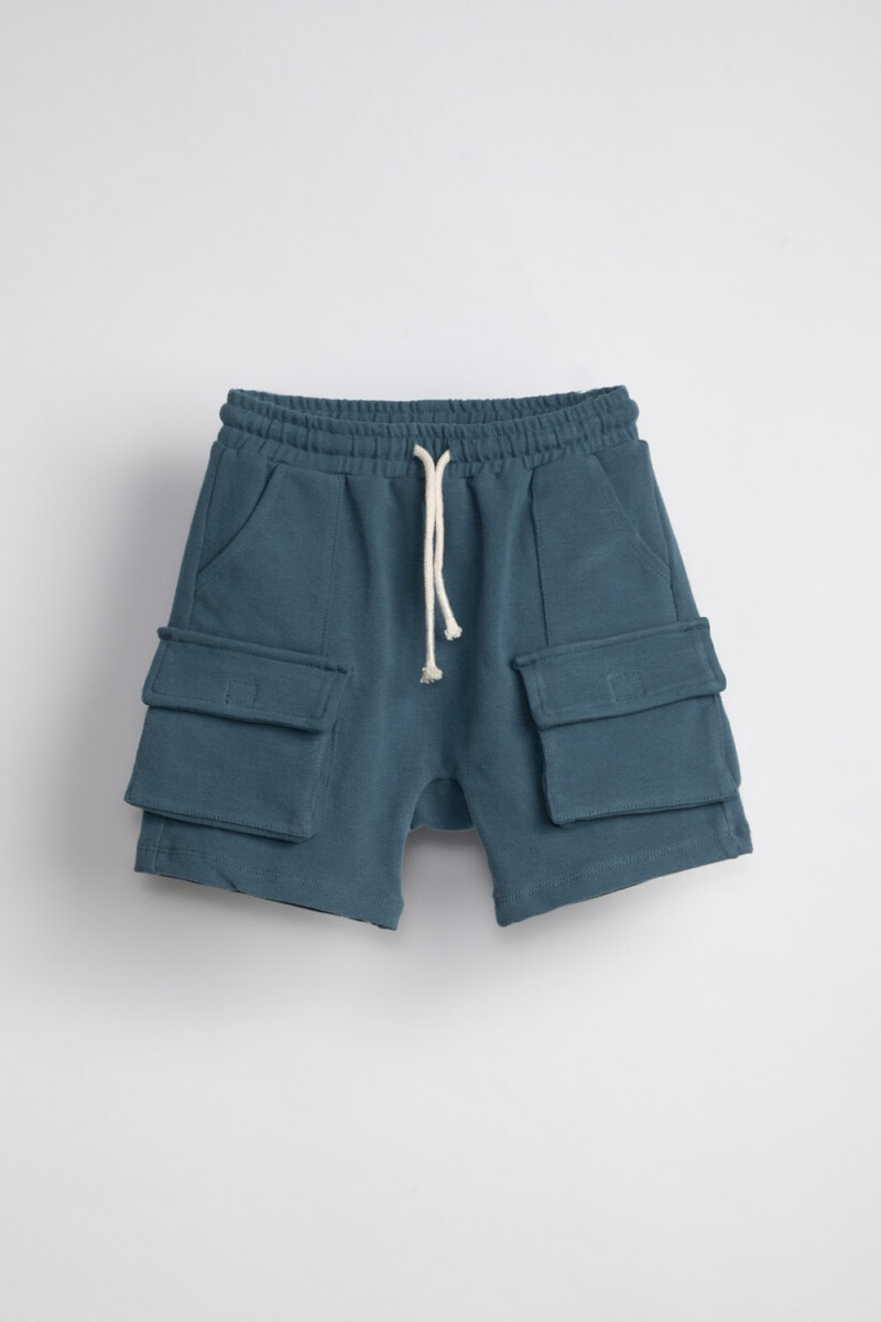 Bermuda cargo deportiva - Azul 