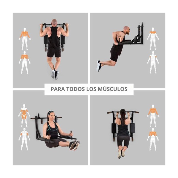 Barra de Dominadas Multifunción de Pared Barra de Ejercicio Resistencia Barra de Dominadas Multifunción de Pared Barra de Ejercicio Resistencia