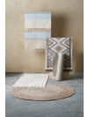 Alfombra BJERK 70x140 rayas beige/azul Alfombra BJERK 70x140 rayas beige/azul
