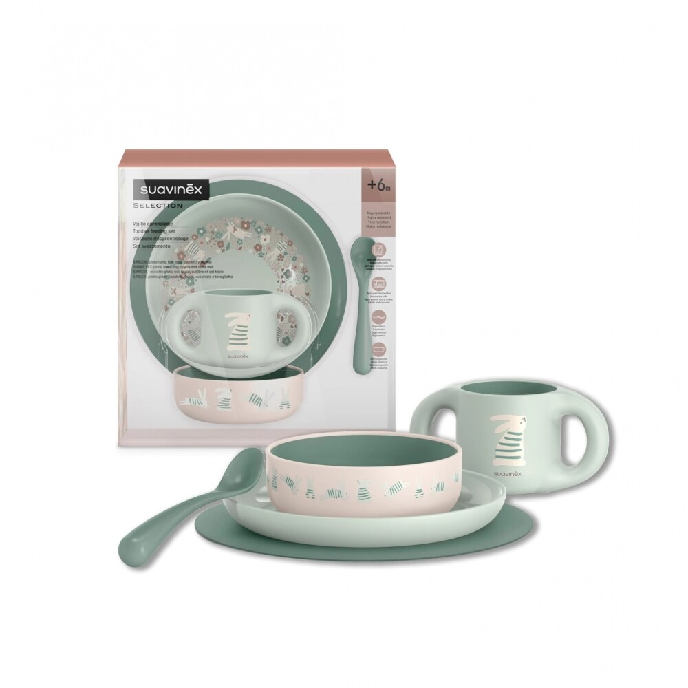 Vajilla aprendizaje Wonder Suavinex verde