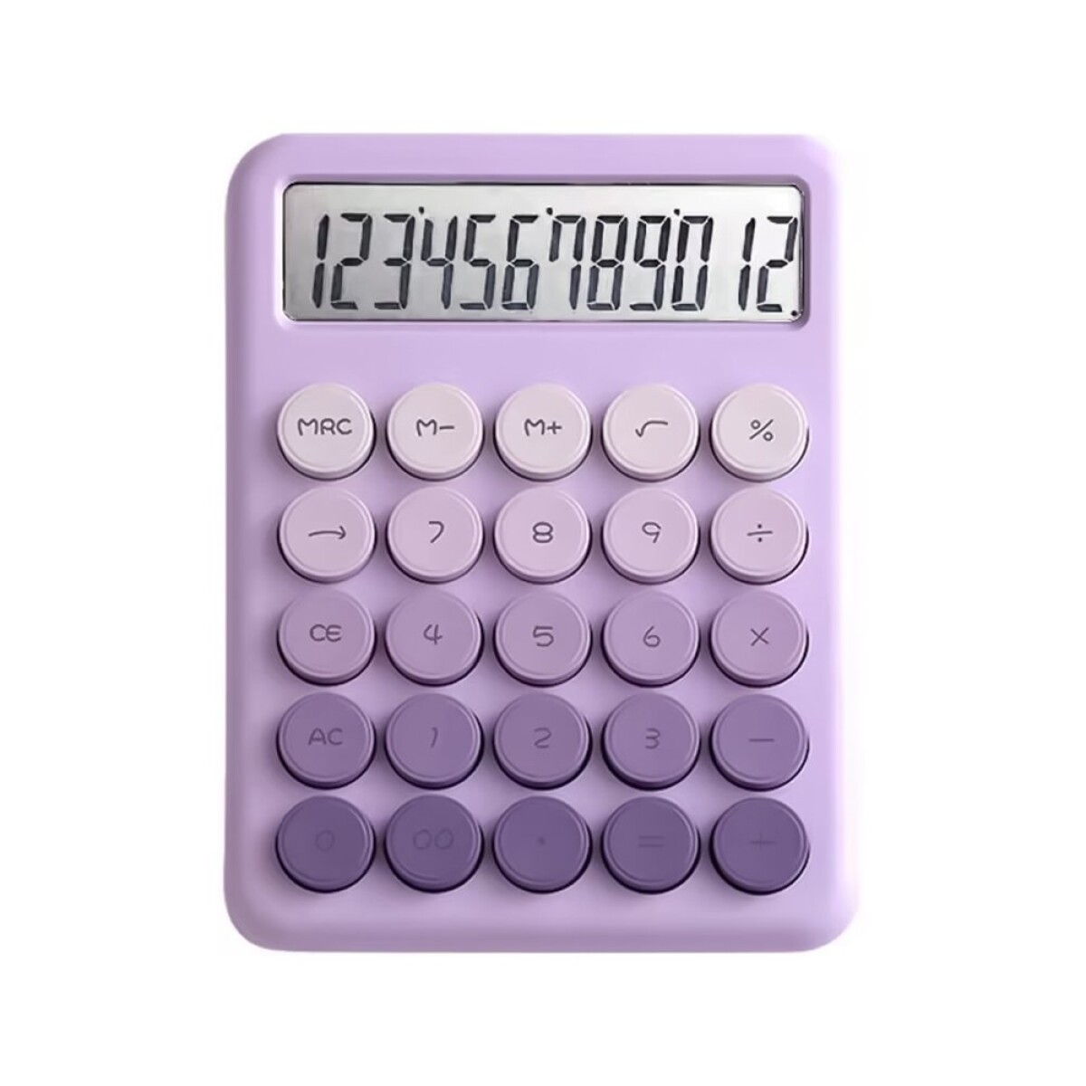 Calculadora Escritorio 12 Dígitos Funciones Números Escolar - Color Variante Violeta 