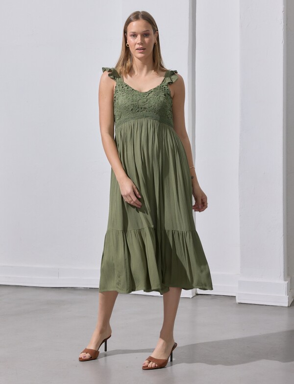Vestido Midi Det Cro OLIVA