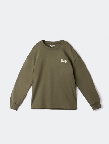 BUZO INFANTIL CON ESTAMPA - VERDE VERDE