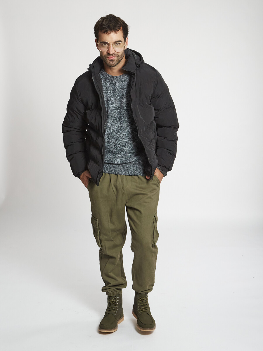 Campera nylon - negro 