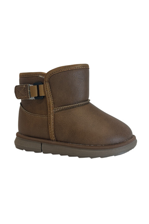 Botas Forradas en Corderito Con Velcro Marrón