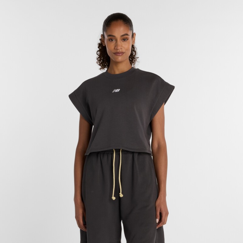Remera New Balance de Dama - French Terry - WT61Y0BIABR BLACK
