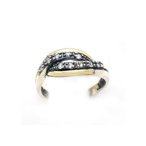 Anillo en Oro y Plata 925 con Zirconias Anillo en Oro y Plata 925 con Zirconias