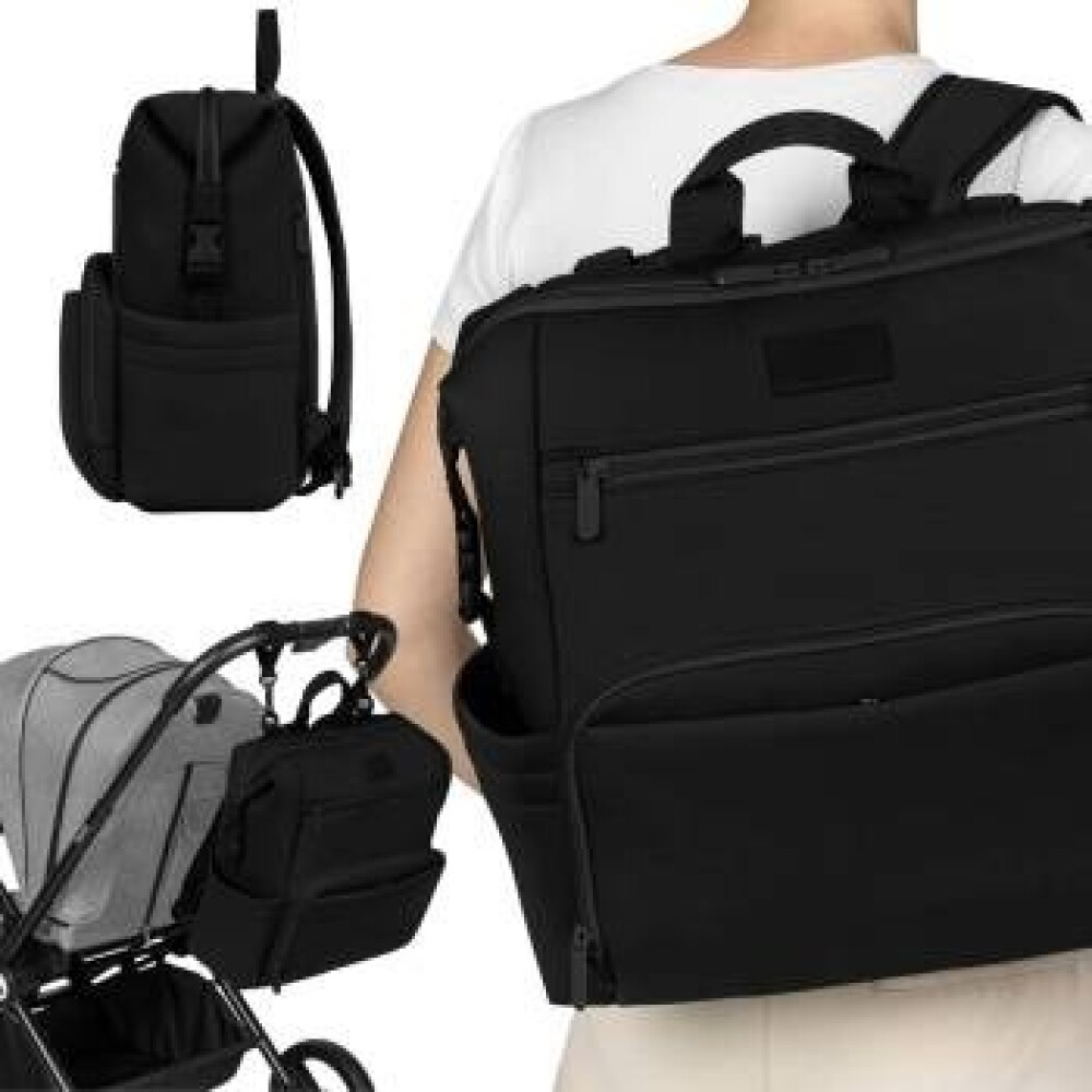 Mochila Maternal Cube Lionelo Negro