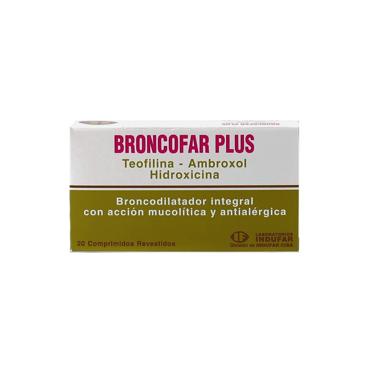 BRONCOFAR PLUS CJ X 20 COMPRIMIDOS 