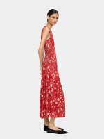 Vestido Largo Estampado rojo