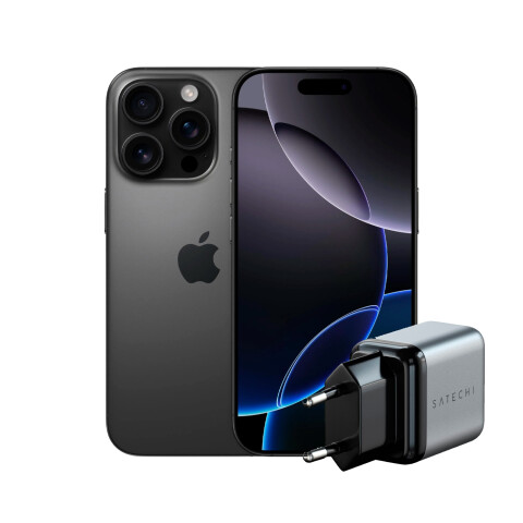 iPhone 16 Pro Max 512GB Black Titanium + Cargador Satechi 20W de regalo iPhone 16 Pro Max 512GB Black Titanium + Cargador Satechi 20W de regalo