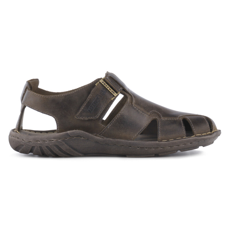 Sandalias de Hombre Freeway Casual Marrón Capuchino (Cuero Graso)