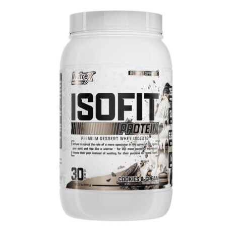 Proteína Isofit Whey Protein Isolate 2Lb Cookies Cream Ub 001