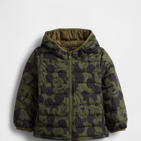 V-DIS FRCH LWT PUFFER ARMY JACKET GREEN