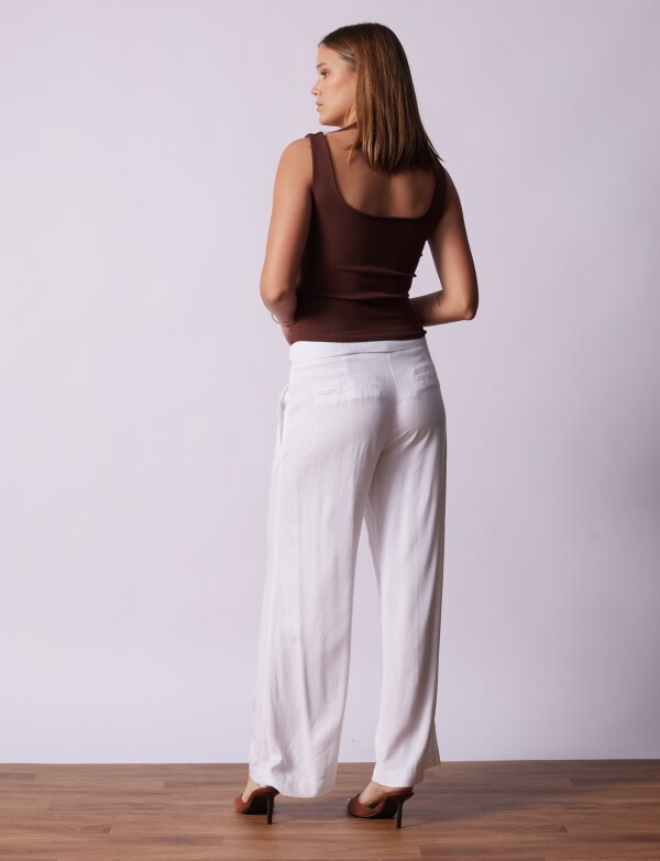 Pantalon Lino Wide Leg CRUDO