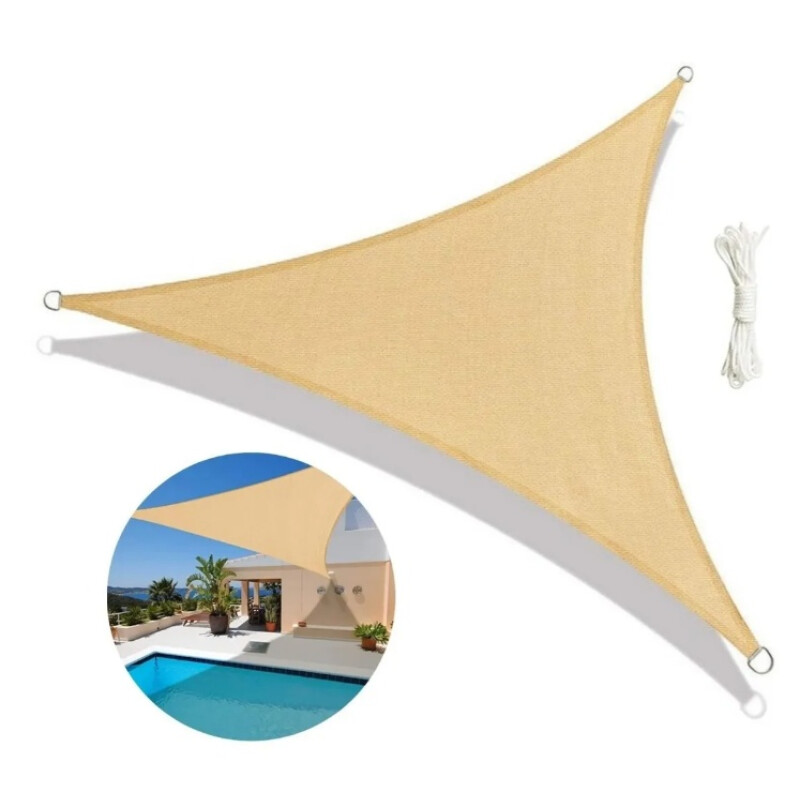 Malla Sombra Lona Toldo Triangular 3x3mts Exterior Jardín Malla Sombra Lona Toldo Triangular 3x3mts Exterior Jardín