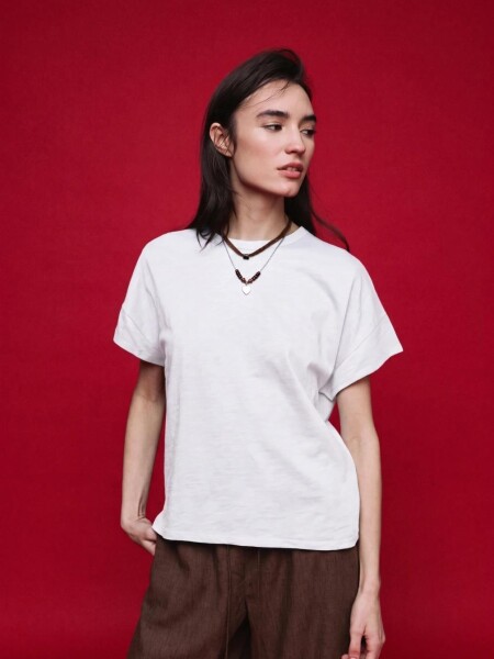 T-SHIRT D.CASSIN JANA M.C BASICA BLANCO