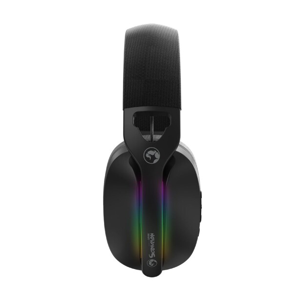 Vincha Gamer Marvo Hg9086w-bk Inalábrica 7.1 Rgb NEGRO