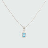Colgante Brio Baguette de MOON en Plata 925 con topacio azul y brillante - Incluye cadena Colgante Brio Baguette de MOON en Plata 925 con topacio azul y brillante - Incluye cadena