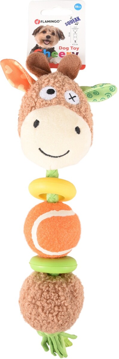 JUGUETE FLAMINGO CHEERY CABRA CON PELOTA 32CM 