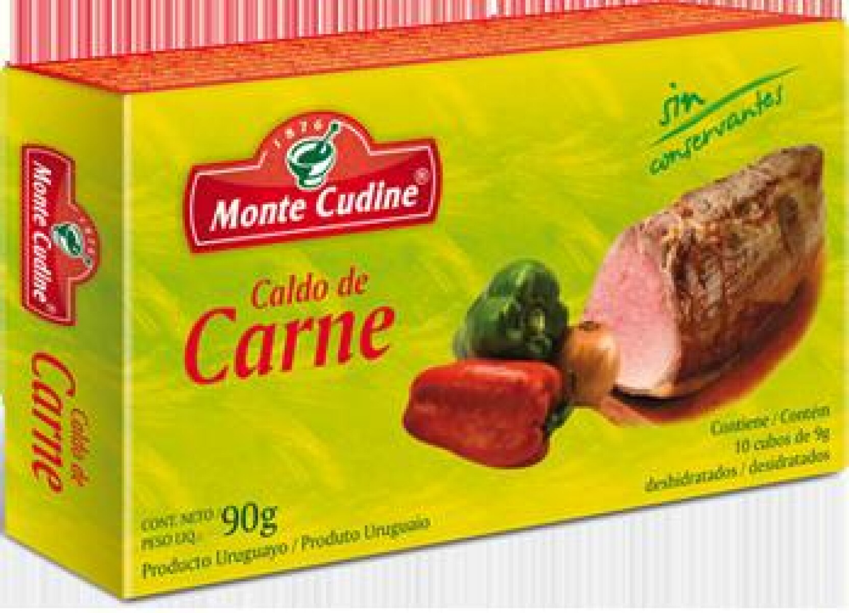 Caldo Monte Cudine x4 unidades Carne 