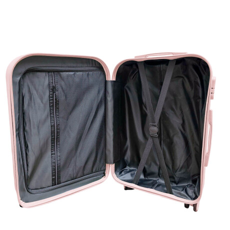 Set X3 Valijas Rígidas Viaje Livianas Carry + 14+ 24 Rosado