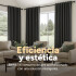 Cortina 100% Blackout 2Paños 140x220 Textura Lino Doble Faz Variante Color Gris Oscuro