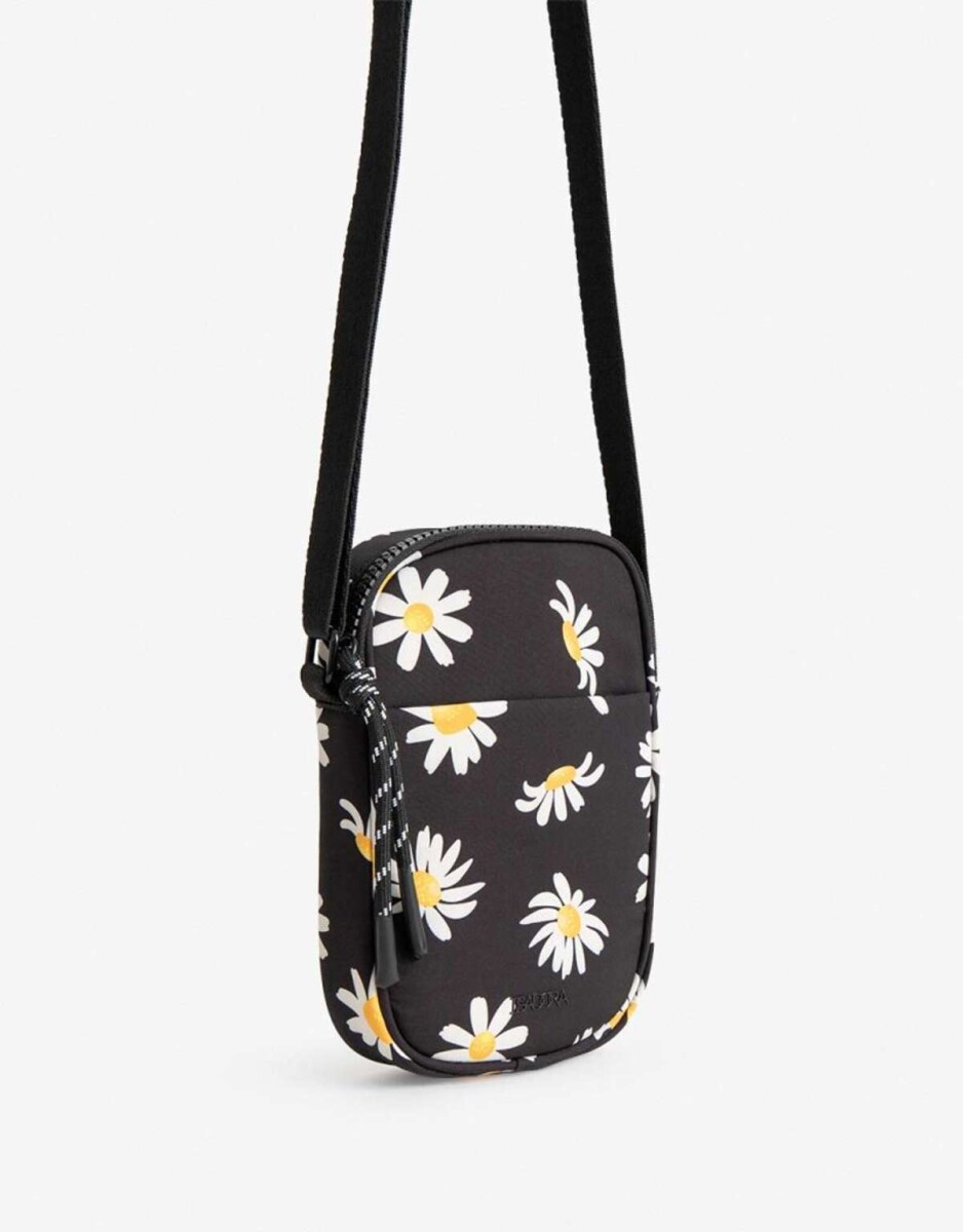 Porta Celular Con Asa Regulable - Estampado Flores 