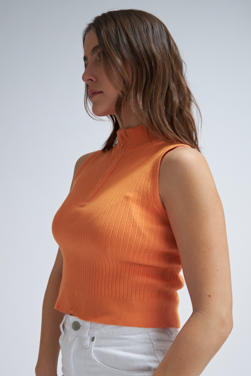 Top halter tejido Naranja