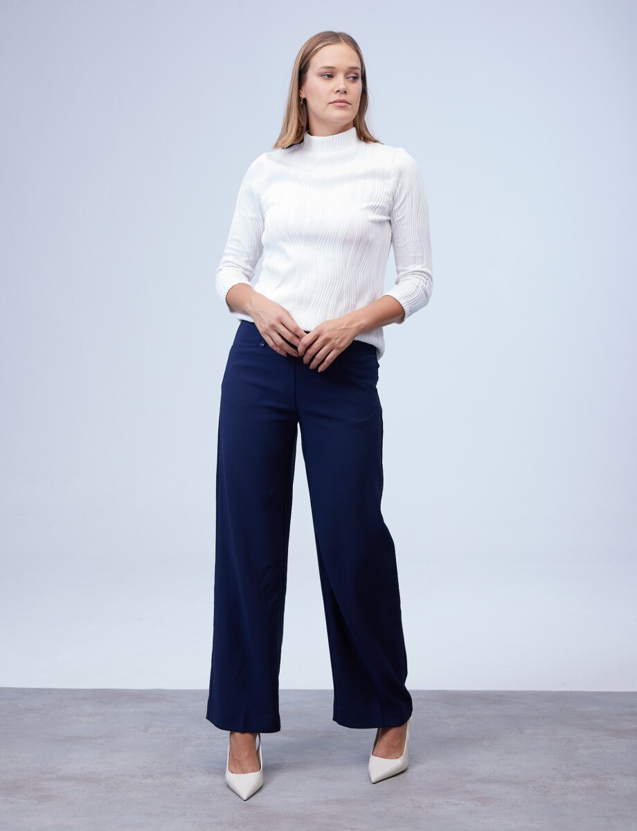 Pantalon Wide Leg - Azul 